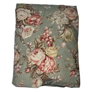 Ralph Lauren Home Charlotte Soft Green Floral Country Fitted Sheet Queen Size